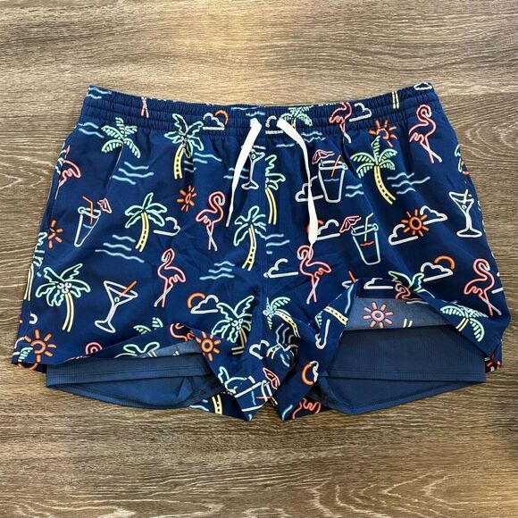 NWOT Chubbies Men’s The Neon Lights Lined Classic 4” Swim Trunk Size XXL - Picture 6 of 7